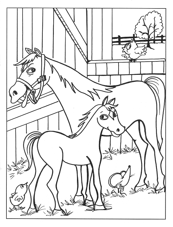 dibujo-para-colorear-caballo-imagen-animada-0008