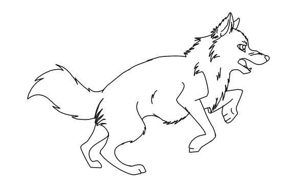 dibujo-para-colorear-lobo-imagen-animada-0001