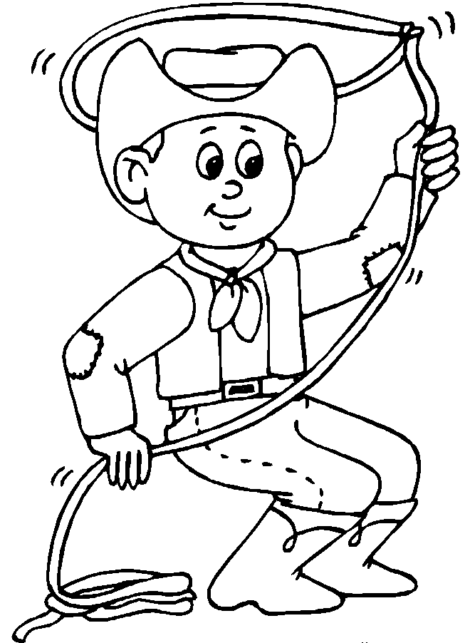 dibujo-para-colorear-vaquero-y-cowboy-imagen-animada-0009