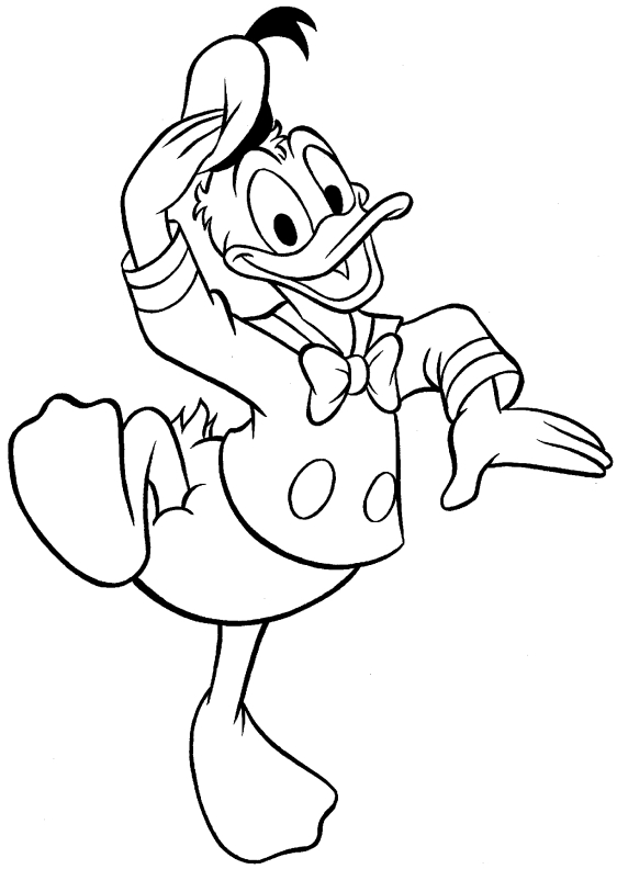 dibujo-para-colorear-pato-donald-imagen-animada-0024