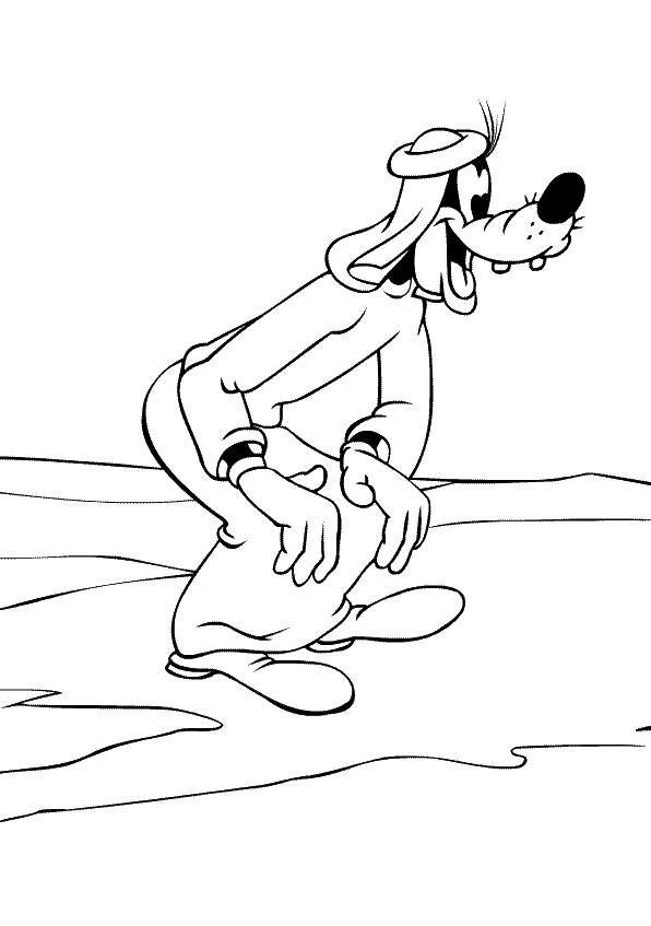 dibujo-para-colorear-goofy-imagen-animada-0004