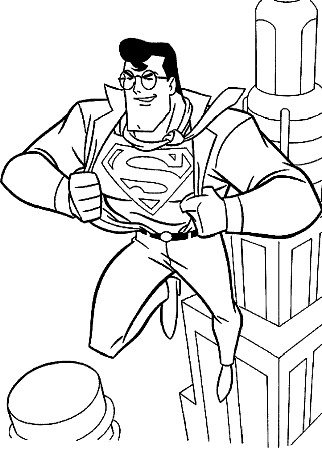 dibujo-para-colorear-superman-imagen-animada-0001