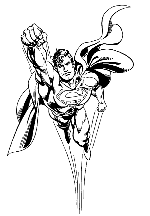dibujo-para-colorear-superman-imagen-animada-0004