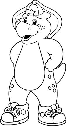 dibujo-para-colorear-barney-imagen-animada-0001