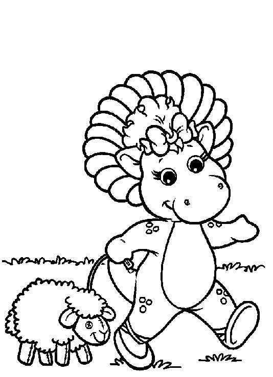 dibujo-para-colorear-barney-imagen-animada-0006