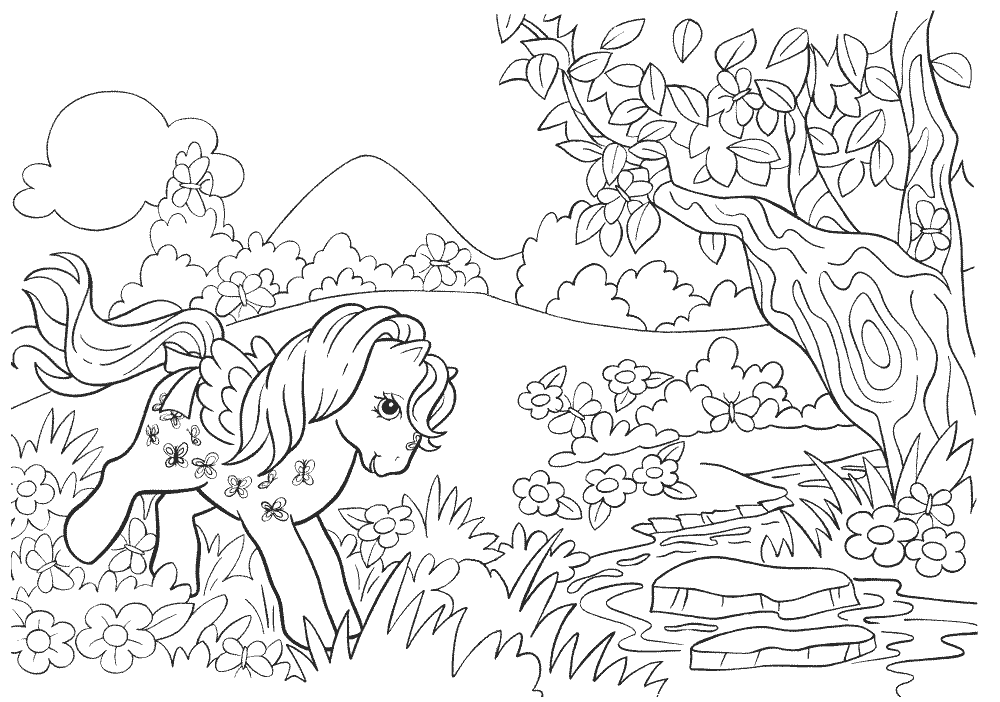 dibujo-para-colorear-my-little-pony-imagen-animada-0002