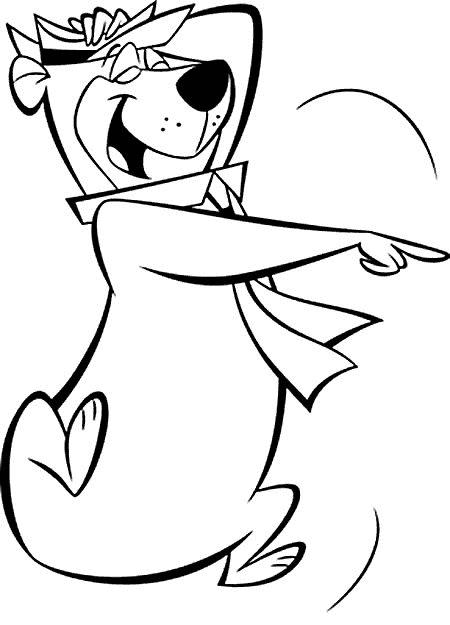 dibujo-para-colorear-el-oso-yogui-imagen-animada-0012