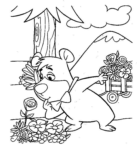 dibujo-para-colorear-el-oso-yogui-imagen-animada-0020